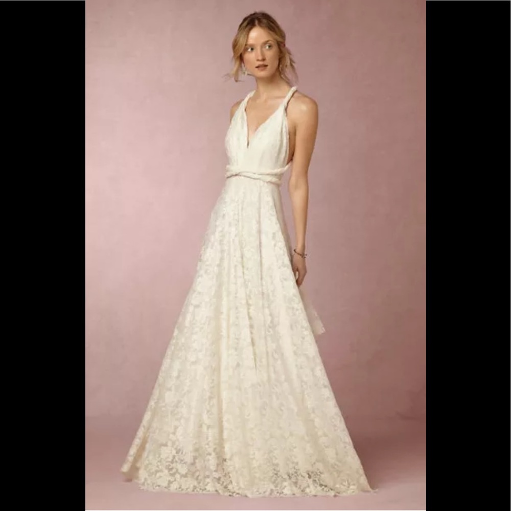 Anthropologie BHLDN Twobirds Noelle Lace Gown